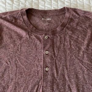 Bonobos men’s long sleeve Henley tee, Sz L